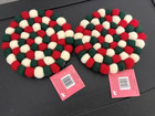 Set 2 Nwt  Trader Joe s Handcrafted Felted Wool Trivets Red Green White Holiday