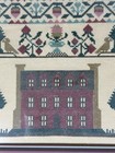 Vintage Framed Sampler Cross Stitch    love Makes A House A Home    Dated 1990 12x15