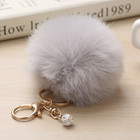 Faux Rabbit Fur Fluffy Pom Pom Ball Bag Car Pendant Charm Key Keyring Decoration