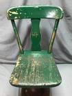 Antique Wood Country Green Vtg The Boston Adjustable Chair Cast Iron Old 901-25b