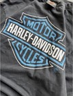 Vintage Harley Davidson Longsleeve Shirt  l  Rare Flame Sleeve Rare Blue black