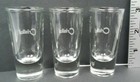 3 Cristal Tall Shot Glasses Barware
