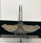 Antique Silver Plated Meriden Bride Basket 1869-1930 Beautiful Birds Butterflies
