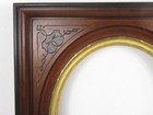 Antique Picture Frame Walnut Oval  10 X 12