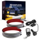 2pcs 70  Running Board Light Drl Side Step Strip Bar Led Turn Signal Amber white