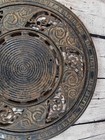 Antique 1897 Adams Co Cast Iron Floor Register 15 5  Bullseye Vent Unpainted