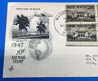 1947 Pan American Union Building Air Mail Artcraft Fdc Plate Block  23694