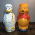 1966 Walt Disney Winnie Pooh    donald  duck Nabisco Wheat Puffs Plastic Toy Bank