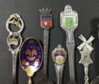 Vintage Souvenir Spoons - Lot Of 10 From Various Countries  States And Places