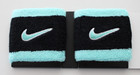 Nike Swoosh Singlewide Wristbands Adult Black bleached Turq