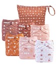 Cloth Diaper Covers 6 Pack With Wet Bag For Fitted Diapers And Prefolds With    