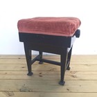 Antique Piano Stool Bench Chair Wooden Frame Adjustable Height