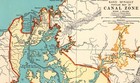 1940 Antique Panama Canal Map Vintage Maritime Canal Map Wall Decor 944