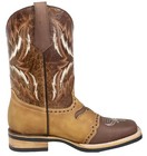 Men Genuine Leather Longhorn Western Square Toe Brown Boots Handcrafted Quality