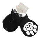Dog Socks Black Small Large Anti Slip Paw Print Knitted Elastic Pet Dogs Shoes
