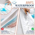 Waterproof Quilted Mattress Pad Deep Pocket Up To 16   Luxury Breathable Topper