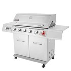 Royal Gourmet Stainless Steel Gas Grill Premier 6-burner Bbq Grill  Silver