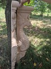 Wooden Plaque Carved Dragon Shelf Door Surround Wall Fireplace D  cor 2pcs