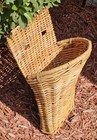Vintage French Grape Harvest Woven Wicker Wall Hanging Basket  Large Rare Hippie