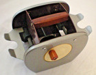 Vintage Nestor Johnson Silver Metal Card Shuffler Model 50 Original Box