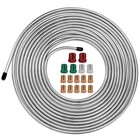 3 16  Stainless Steel Brake Line Kit - 25 Feet Heavy-duty   Rust-proof Silver