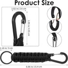 Bremorou 3 Pack Paracord Keychain Carabiner Lanyard With Strap Aluminum Braided