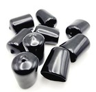 3 4  Black Round Tubing Pipe End Cover Cap Pvc Vinyl Flexible Rubber Tube Plug