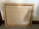 Vintage Mcm Abstract Mid Century Modern Art Canvas Painting 31 X 37 Signed  Read