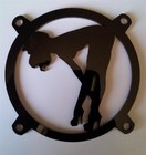 Custom 120mm Sexy Girl Bentover Computer Fan Grill Gloss Black Acrylic Cooling