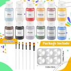 Dunzoom 12 Colors Ceramic Underglaze Set For Pottery  2 Oz Concentrated Undergla