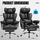 Ergonomic Gaming Chair Office Chair High Back Leather Footrest Adjustable Arms