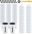 Disposable Paint Cups 6 Ounce165ml  Mini Paint Mixing Cups With Lid And 30 Pa   