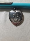    antique Art Nouveau Sterling Silver Heart Locket  Webster Co  Repousse Lady Pro