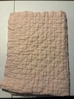 Pottery Barn Kids Pink Linen Diamond Toddler Size Quilt Girls Baby Crib