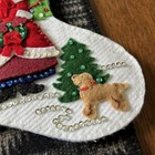 Bucilla Finished   a Dickens Christmas  Felt Christmas Stocking Vintage