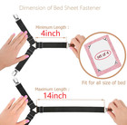 4bed Sheet Fasteners Adjustable Elastic Suspenders Straps Mattress Covers Clips