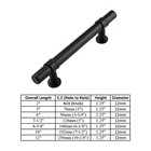 Black Modern Kitchen Cabinet Handles Drawer Bathroom Pulls Knobs Stainless Steel