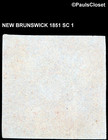 Canada New Brunswick 1851 Sc 1 Crown Of Gb 3p Red On Blue Paper Mnh Og Fine