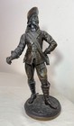 High Quality 19th Century Antique Bronze Musketeer Cavalier Statue Sculpture