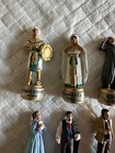 Set Of 16 Ornate Cast Brass Hand Painted Opera Figurines One By One Vietnam