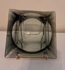 Vintage Mid Century Modern Glass Smokey Gray Ashtray Mcm Square 5 75  X 5 75  