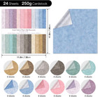 Premium Colored Cardstock  24 Pack Bright Color Double-sided Cardstock Paper For