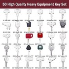 50 Heavy Equipment Keys Master Set Cat Case Jd Gehl Jcb Hyster Jlg Komatsu Volvo