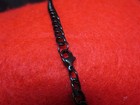 16 -50  3 5 7mm  Stainless Steel Black Plated Cuban Curb Link Chain Necklace-blk