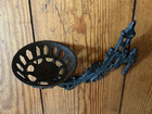 Antique Victorian Cast Iron Wall Mount Oil Lamp Bracket  Plant Holder 10    Long