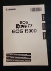 Canon Eos Rebel T7 1500d User Instruction Manual Guide 