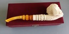 New Unsmoked Turkiye  Meerschaum  Pipe With Box