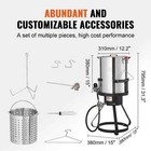 30 Qt Turkey Fryer Propane Outdoor Cooking Set W  Basket Rack Thermometer