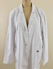 Figs Scrubs Nwt Womens Xl White Bellevue Button Front Multi Pocket Long Lab Coat