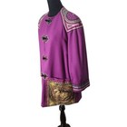 Exquisite Vintage Purple Hand Crafted Asian Coat Featuring Intricate Embroidery